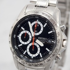 [Good] SEIKO Chronograph 7T92-0DW0 Black Dial Men’s Quartz Watch