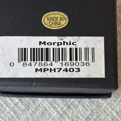 Morphic MPH7403 Unisex Analog Quartz Black Dial Date Silver Bracelet w/ Box