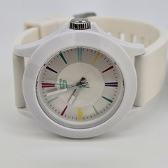 Sketchers Watch Women 40MM White Dial White Plastic Bands New Battery