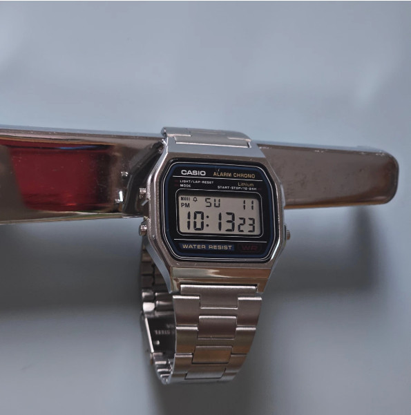 Casio A158WA-1 Classic Vintage Digital Silver Stainless Steel Watch New