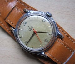 Collectible Rare German Antique Watch GUB GLASHÜTTE Q1 A.LANGE&SÖHNE Cal.28+box